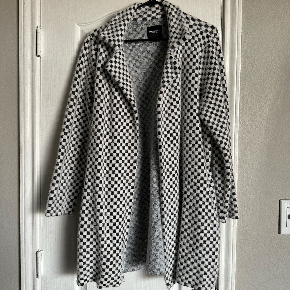 Black and White Checkered Coat | Liverpool Los Angeles | Dillard's